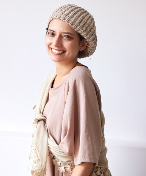 チャイハネ(チャイハネ)の「【チャイハネ】モールニットベレー帽(ハンチング/ベレー帽・レディース・ベージュ/ブラック/グレー/グリーン・FREE)」の17枚目の写真