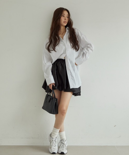 サテンバルーンミニスカート（スカート）｜ACYM（アシーム）の