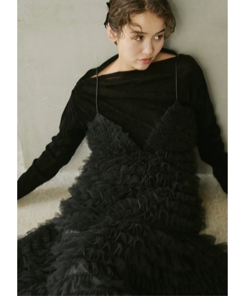 NOTREemor（ノートルエモア）の「tiered tulle dress（ワンピース・レディース・アイボリー/ブラック・FREE）」の12枚目の写真