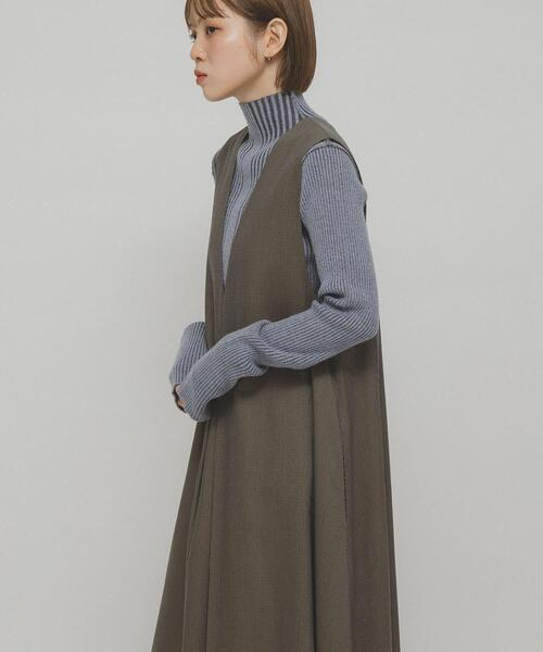 KBF（ケイビーエフ）の「『一部WEB限定カラー』2WAYフレアジャンパースカート（ワンピース・レディース・ブラック/ブラウン系その他/チャコールグレー/ネイビー・36/38）」の22枚目の写真