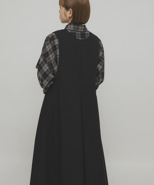 KBF（ケイビーエフ）の「『一部WEB限定カラー』2WAYフレアジャンパースカート（ワンピース・レディース・ブラック/ブラウン系その他/チャコールグレー/ネイビー・36/38）」の13枚目の写真