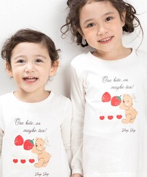 【スララク/防汚加工/オーガニックコットン】ときめき女の子長袖Tシャツ(80~130cm)