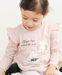 SLAP SLIP | 【スララク/防汚加工/オーガニックコットン】ときめき女の子長袖Tシャツ(80~130cm)(Tシャツ/カットソー)