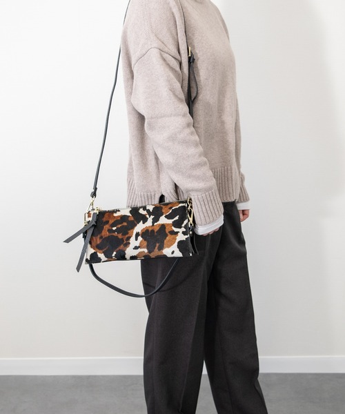 RIPANI（リパーニ）の「【RIPANI】レザーハンドルヘアカーフハンドバッグ(Q56459)（ハンドバッグ・レディース・マルチ/ブラック系その他・ALL）」の12枚目の写真