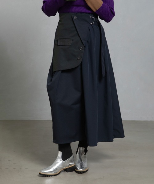 MARECHAL TERRE(マルシャルテル)の「ジャケットジョイントスカート(スカート・レディース・ブラック/チャコールグレー/カーキ/ネイビー・MEDIUM)」の6枚目の写真