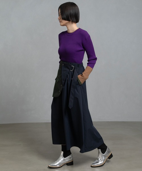 MARECHAL TERRE(マルシャルテル)の「ジャケットジョイントスカート(スカート・レディース・ブラック/チャコールグレー/カーキ/ネイビー・MEDIUM)」の10枚目の写真