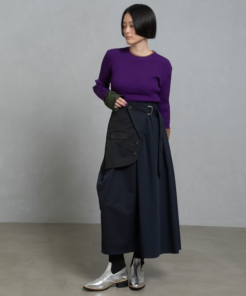 MARECHAL TERRE(マルシャルテル)の「ジャケットジョイントスカート(スカート・レディース・ブラック/チャコールグレー/カーキ/ネイビー・MEDIUM)」の11枚目の写真