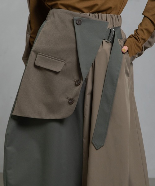 MARECHAL TERRE(マルシャルテル)の「ジャケットジョイントスカート(スカート・レディース・ブラック/チャコールグレー/カーキ/ネイビー・MEDIUM)」の19枚目の写真