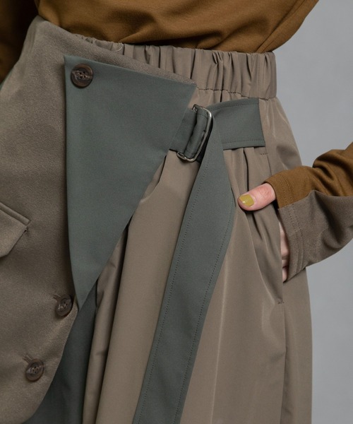 MARECHAL TERRE(マルシャルテル)の「ジャケットジョイントスカート(スカート・レディース・ブラック/チャコールグレー/カーキ/ネイビー・MEDIUM)」の20枚目の写真