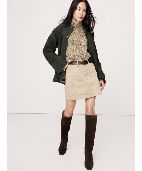 Banana Republic（バナナリパブリック）の「リバース ウエスタンシャツ（シャツ/ブラウス・レディース・レッド/ベージュ・XS/S/L/M）」の8枚目の写真