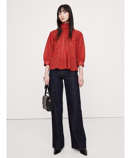 Banana Republic（バナナリパブリック）の「リバース ウエスタンシャツ（シャツ/ブラウス・レディース・レッド/ベージュ・XS/S/L/M）」の4枚目の写真