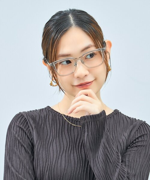 UNITED ARROWS（ユナイテッドアローズ）の「Zoff｜UNITED ARROWS｜ウェリントン型 メガネ [Stylish] 伊達メガネ 度付き[レンズ交換券付き]ユニセックス  ユナイテッドアローズ（メガネ・メンズ・ブラック/グレー/ブラウン系その他5・FREE）」の3枚目の写真