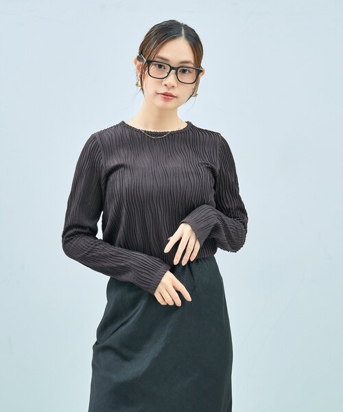 UNITED ARROWS（ユナイテッドアローズ）の「Zoff｜UNITED ARROWS｜ウェリントン型 メガネ [Stylish] 伊達メガネ 度付き[レンズ交換券付き]ユニセックス  ユナイテッドアローズ（メガネ・メンズ・ブラック/グレー/ブラウン系その他5・FREE）」の7枚目の写真