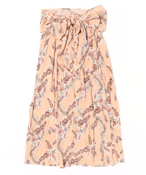 Kahiko(カヒコ)の「【Kahiko】ニニウサッシュスカート(スカート・レディース・グリーン/ベージュ・FREE)」の2枚目の写真