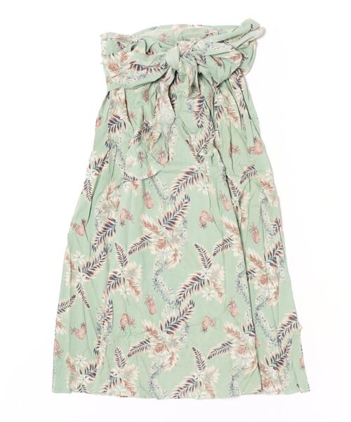 Kahiko(カヒコ)の「【Kahiko】ニニウサッシュスカート(スカート・レディース・グリーン/ベージュ・FREE)」の1枚目の写真