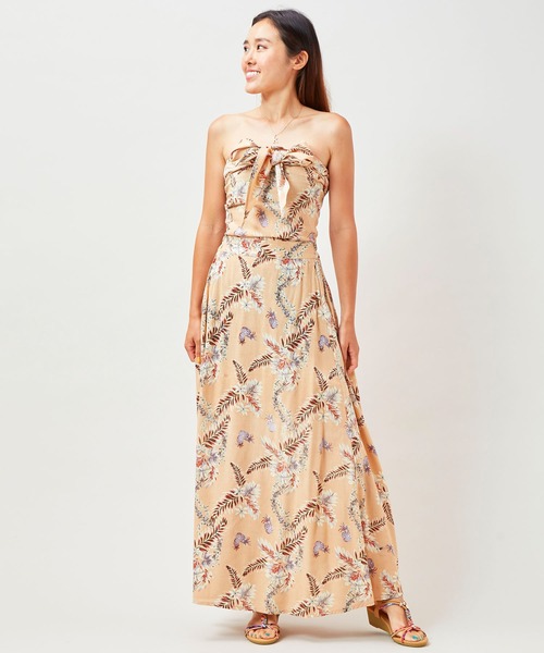 Kahiko(カヒコ)の「【Kahiko】ニニウサッシュスカート(スカート・レディース・グリーン/ベージュ・FREE)」の4枚目の写真