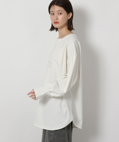 LAKOLE(ラコレ)の「レースアップブラウス / 588565(シャツ/ブラウス・レディース・オフホワイト/ネイビー/ブラウン/ベージュ系その他・FREE)」の9枚目の写真