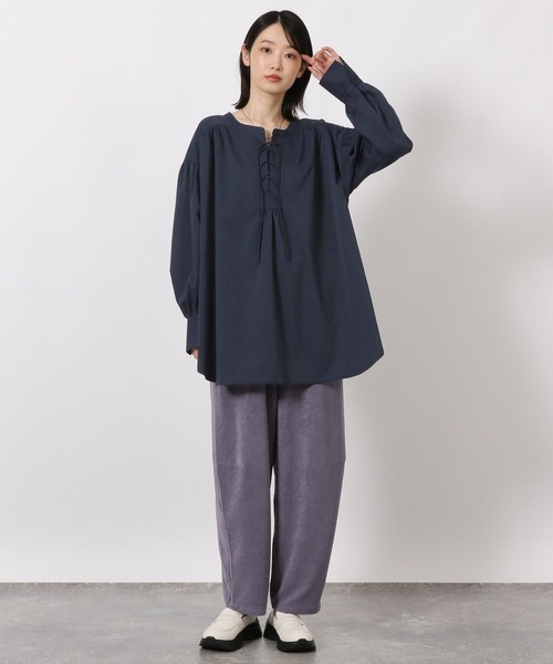 LAKOLE(ラコレ)の「レースアップブラウス / 588565(シャツ/ブラウス・レディース・オフホワイト/ネイビー/ブラウン/ベージュ系その他・FREE)」の13枚目の写真