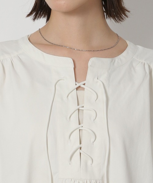 LAKOLE(ラコレ)の「レースアップブラウス / 588565(シャツ/ブラウス・レディース・オフホワイト/ネイビー/ブラウン/ベージュ系その他・FREE)」の18枚目の写真