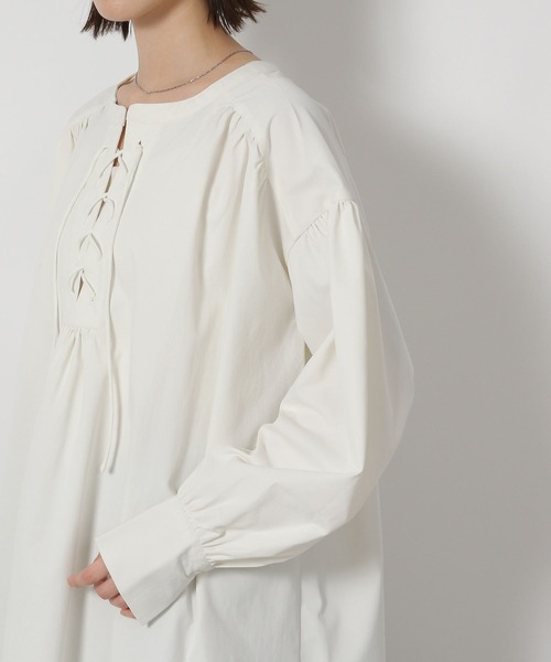 LAKOLE(ラコレ)の「レースアップブラウス / 588565(シャツ/ブラウス・レディース・オフホワイト/ネイビー/ブラウン/ベージュ系その他・FREE)」の19枚目の写真
