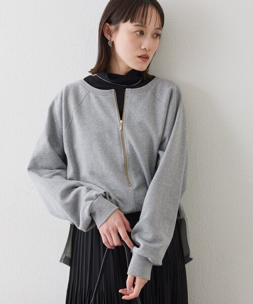 予約【新色追加/抜け感◎】ハーフZIPスウェット（スウェット）｜RIVE