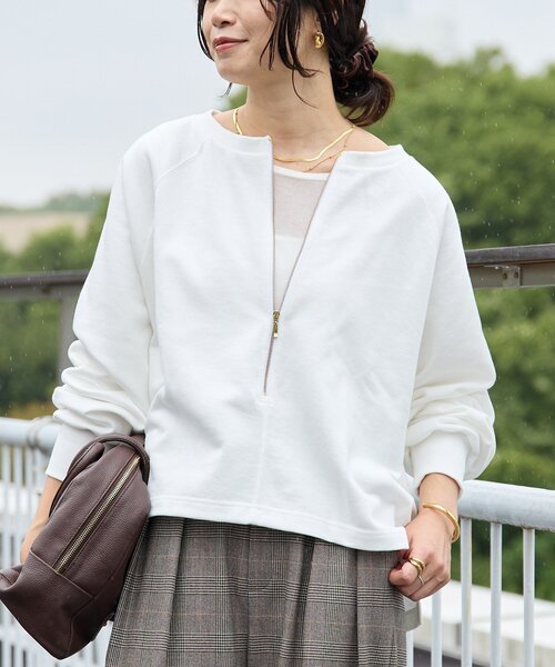 予約【新色追加/抜け感◎】ハーフZIPスウェット（スウェット）｜RIVE