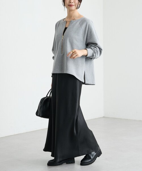 【試着のみ】RIVE DROITE リブドロワ ハーフZIP スウェット 予約【新色追加/抜け感◎】ハーフZIPスウェット | RIVE DROITE