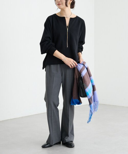 予約【新色追加/抜け感◎】ハーフZIPスウェット（スウェット）｜RIVE