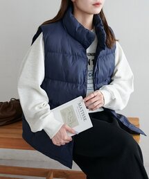 ダウンベスト（ブルー・ネイビー/青色系）ファッション通販