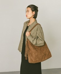 BAYFLOW | 【A4サイズ対応】編みハンドルホーボーバッグ / スウェード / フェイクレザー / トートバッグ(トートバッグ)