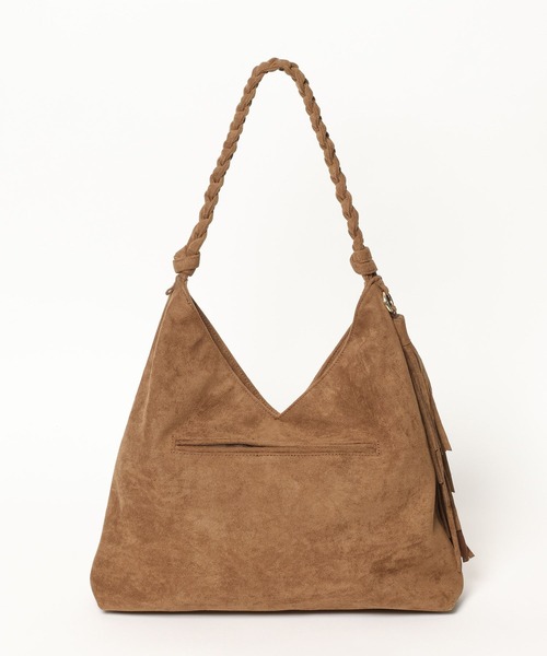 BAYFLOW（ベイフロー）の「【A4サイズ対応】編みハンドルホーボーバッグ / スウェード / フェイクレザー / トートバッグ（トートバッグ・レディース・ブラック/ベージュ/ブラウン・FREE）」の12枚目の写真