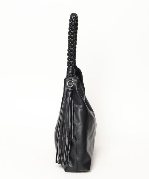 BAYFLOW（ベイフロー）の「【A4サイズ対応】編みハンドルホーボーバッグ / スウェード / フェイクレザー / トートバッグ（トートバッグ・レディース・ブラック/ベージュ/ブラウン・FREE）」の15枚目の写真