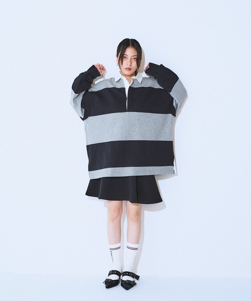 JEANASIS（ジーナシス）の「サーキュラーミニスカート/592719（スカート・レディース・グレー/ブラック・FREE）」の14枚目の写真