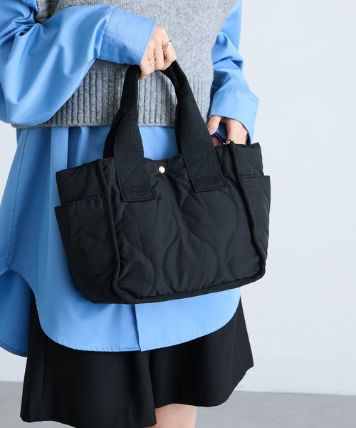 A by MAGASIN DE MODE(エーバイマガジンデモード)の「【A By MAGASIN DE MODE】キルトプチトート SNBD(トートバッグ・レディース・アイボリー/ブラック/チャコールグレー/ベージュ・FREE)」の2枚目の写真