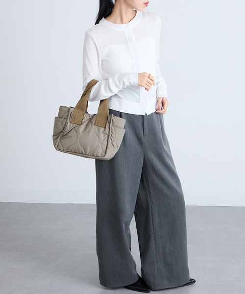 A by MAGASIN DE MODE(エーバイマガジンデモード)の「【A By MAGASIN DE MODE】キルトプチトート SNBD(トートバッグ・レディース・アイボリー/ブラック/チャコールグレー/ベージュ・FREE)」の21枚目の写真