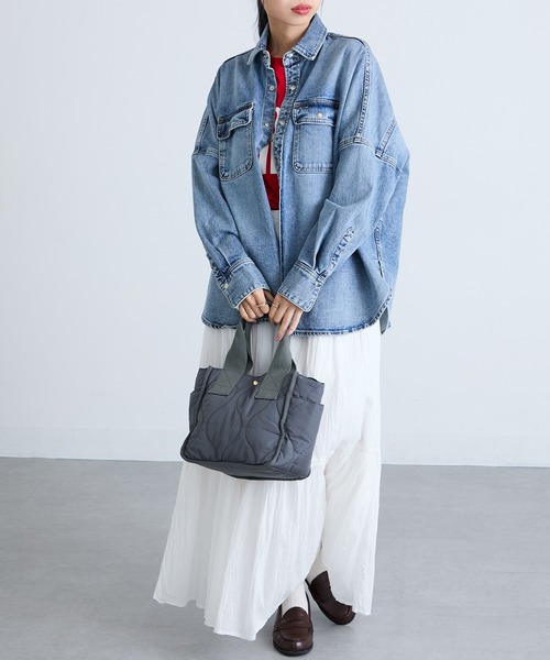 A by MAGASIN DE MODE(エーバイマガジンデモード)の「【A By MAGASIN DE MODE】キルトプチトート SNBD(トートバッグ・レディース・アイボリー/ブラック/チャコールグレー/ベージュ・FREE)」の16枚目の写真