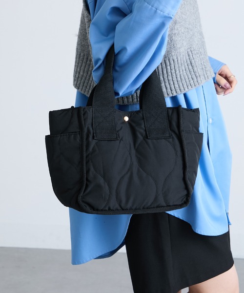 A by MAGASIN DE MODE(エーバイマガジンデモード)の「【A By MAGASIN DE MODE】キルトプチトート SNBD(トートバッグ・レディース・アイボリー/ブラック/チャコールグレー/ベージュ・FREE)」の9枚目の写真