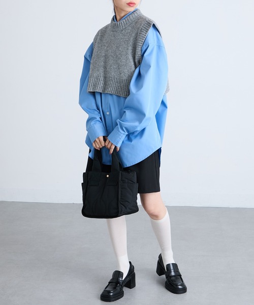 A by MAGASIN DE MODE(エーバイマガジンデモード)の「【A By MAGASIN DE MODE】キルトプチトート SNBD(トートバッグ・レディース・アイボリー/ブラック/チャコールグレー/ベージュ・FREE)」の12枚目の写真