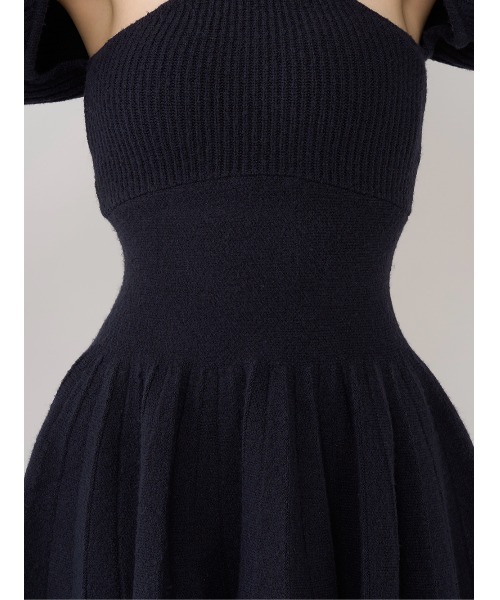 ダーリッチ ホルターフレアニットミニワンピース ダーリッチ Darich ホルターフレアニットミニワンピース （ネイビー