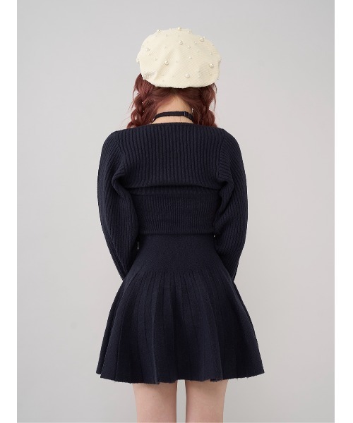 ホルターフレアニットミニワンピース（ワンピース）｜Darich