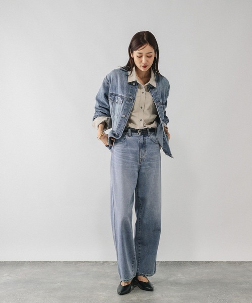GLOBAL WORK(グローバルワーク)の「軽やかGOODデニムジャケット/575194(デニムジャケット・レディース・ブルー系その他6/サックスブルー/グレー・MEDIUM/LARGE)」の9枚目の写真