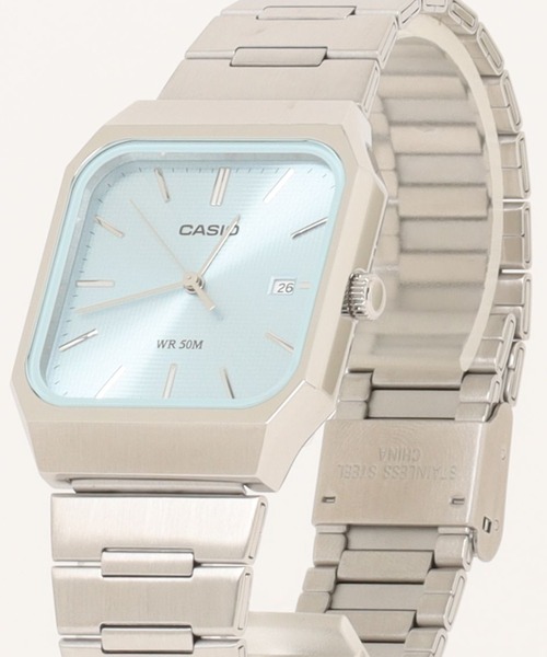 CASIO(カシオ)の「CASIO カシオ/ 腕時計 スクエア アナログ腕時計 5気圧防水 ステンレスメタルバンド 日付表示 ユニセックス //// MTPシリーズ(アナログ腕時計・メンズ・シルバー×ブルー/ネイビー/ブラック/ホワイト・FREE)」の14枚目の写真