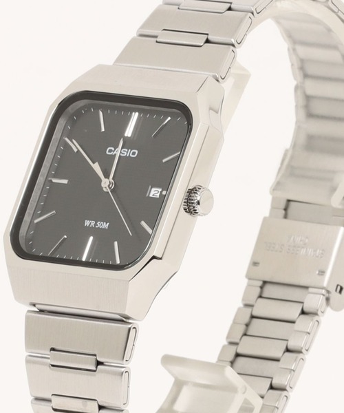 CASIO(カシオ)の「CASIO カシオ/ 腕時計 スクエア アナログ腕時計 5気圧防水 ステンレスメタルバンド 日付表示 ユニセックス //// MTPシリーズ(アナログ腕時計・メンズ・シルバー×ブルー/ネイビー/ブラック/ホワイト・FREE)」の9枚目の写真