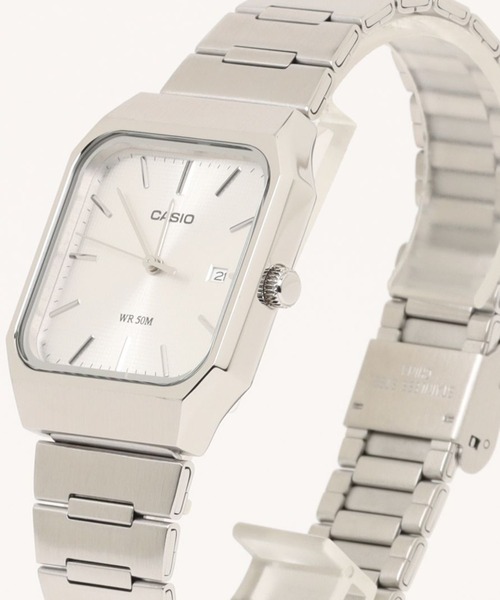 CASIO(カシオ)の「CASIO カシオ/ 腕時計 スクエア アナログ腕時計 5気圧防水 ステンレスメタルバンド 日付表示 ユニセックス //// MTPシリーズ(アナログ腕時計・メンズ・シルバー×ブルー/ネイビー/ブラック/ホワイト・FREE)」の8枚目の写真