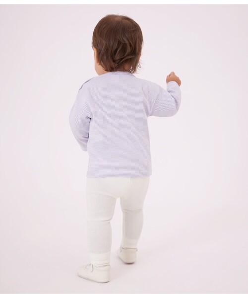 PETIT BATEAU（プチバトー）の「長袖Ｔシャツ（Tシャツ/カットソー・キッズ・パープル/ホワイト×ブルー・12MONTH/18MONTH/24MONTH/36MONTH）」の3枚目の写真