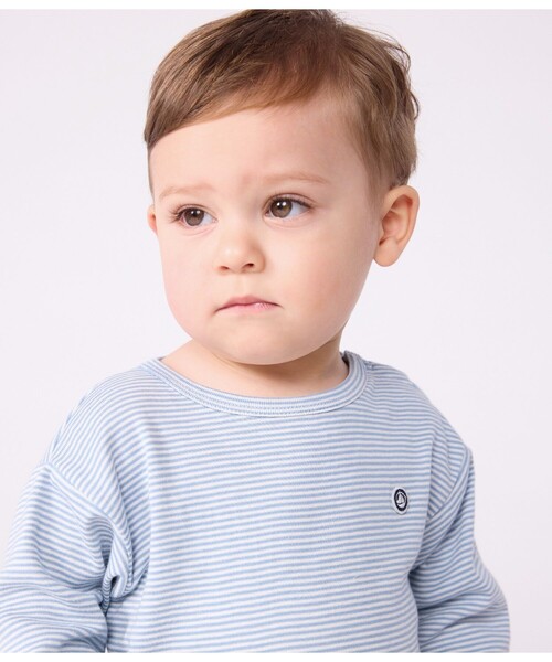 PETIT BATEAU（プチバトー）の「長袖Ｔシャツ（Tシャツ/カットソー・キッズ・パープル/ホワイト×ブルー・12MONTH/18MONTH/24MONTH/36MONTH）」の8枚目の写真