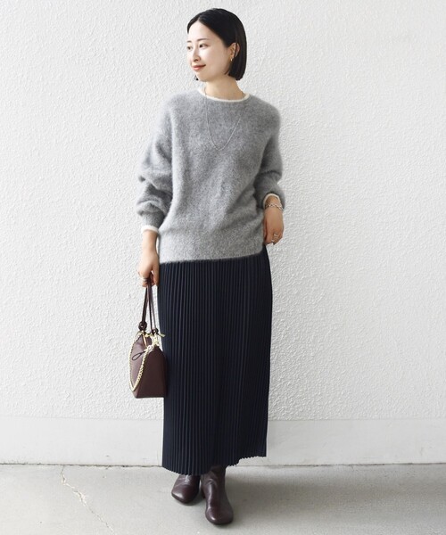 未使用　ピン　カシミヤクルーネックニットプルオーバー ブラック 未使用 ピン カシミヤクルーネックニットプルオーバー ブラック