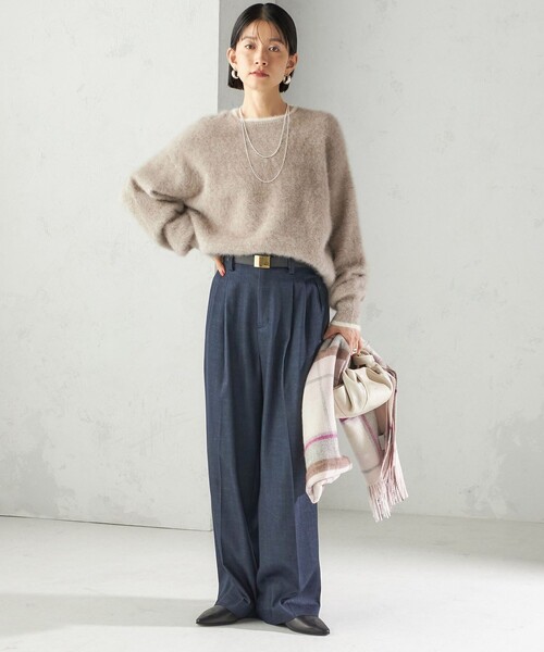 SHIPS（シップス）の「杢 フォックス カシミヤ クルーネック ニット