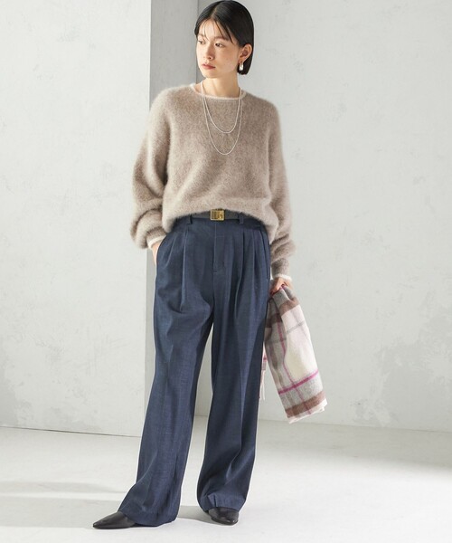 杢 フォックス カシミヤ クルーネック ニット プルオーバー