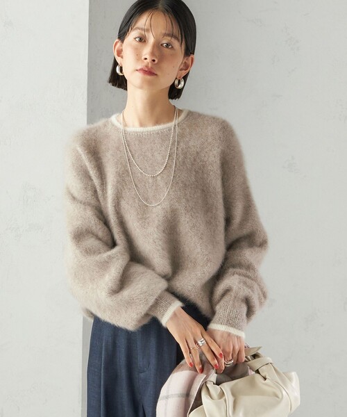 SHIPS（シップス）の「杢 フォックス カシミヤ クルーネック ニット